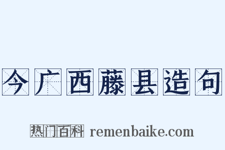 今广西藤县造句是什么意思的图片